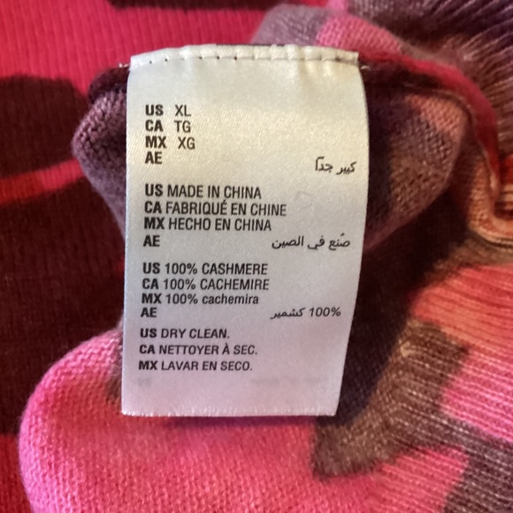 Charter Club Women's 100% Cashmere Floral-Print Long-Sleeve Sweater, size XL - Picture 7 of 7